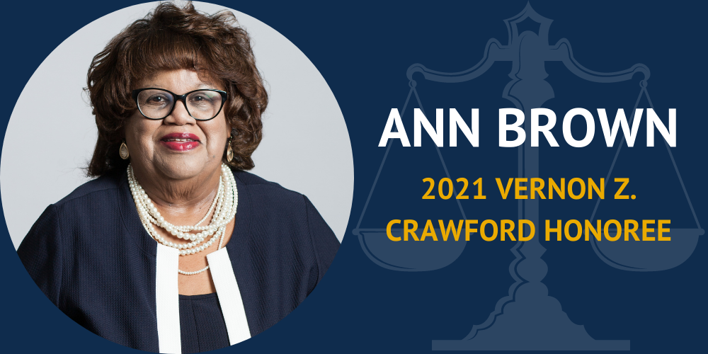 Ann Brown Named Vernon Z. Crawford Honoree by Crawford Bar Association