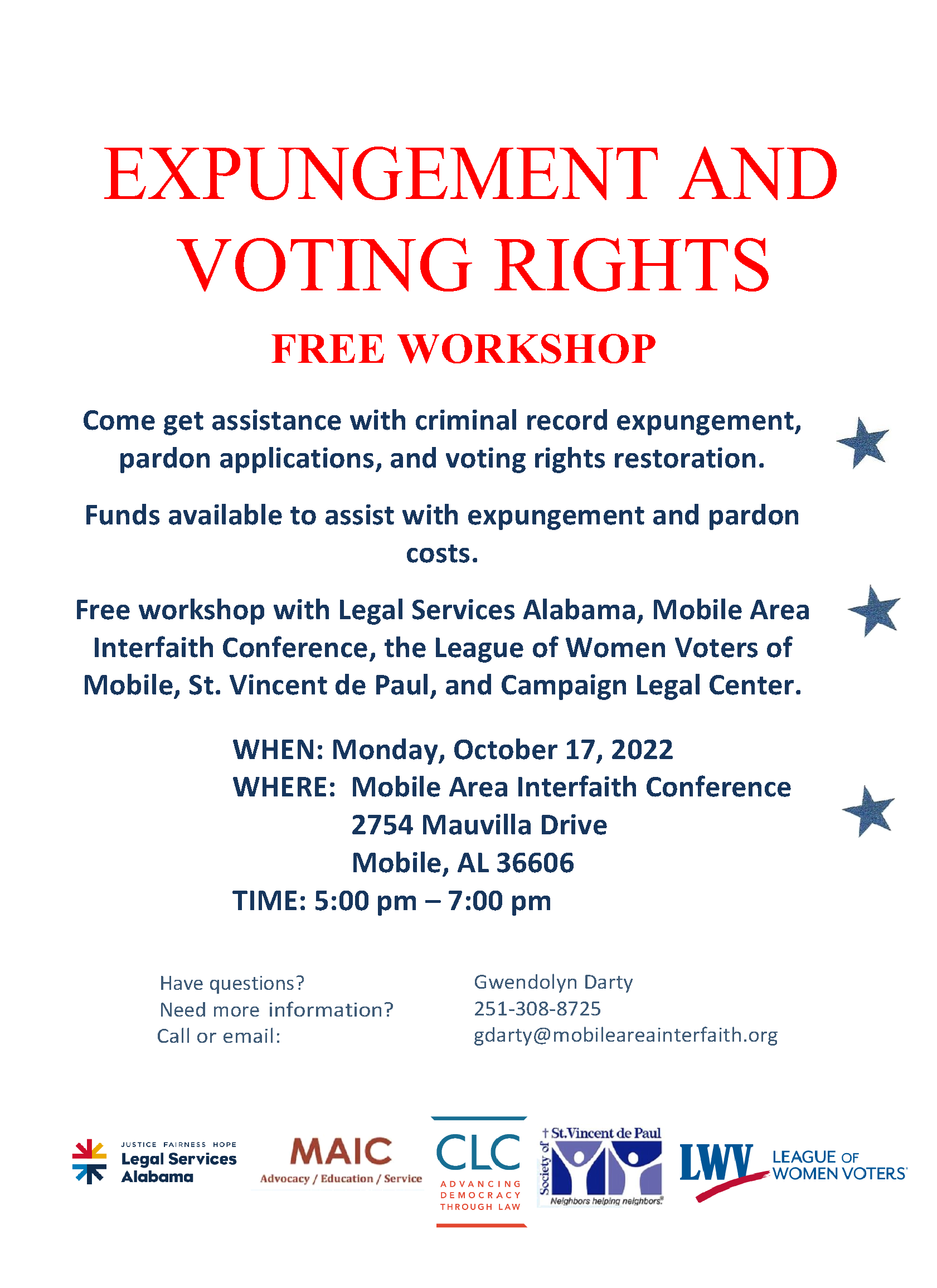 FREE Workshop: Expungement & Voting Rights