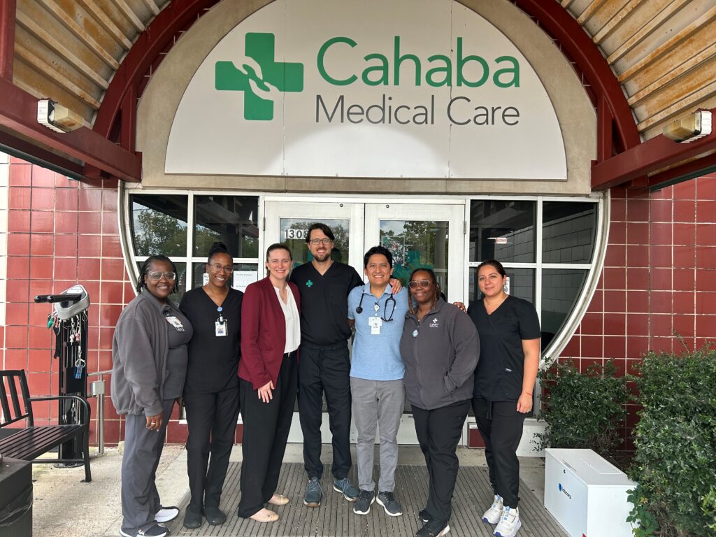 group photo of LSA attorney Cara Morse with the staff at Cahaba Medical Center